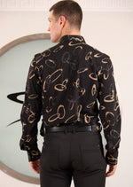 Black Gold Ring Knit Shirt