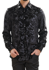 Black Splash Pattern Velvet Shirt