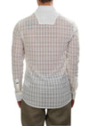 White Square Lace Sheer Shirt
