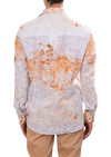 White Beige Marble Print Shirt