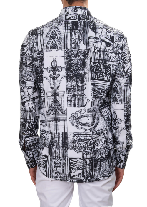White Black Heritage Silky Shirt