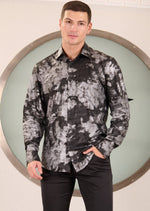 Black Silver Splash Knit Shirt