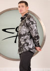 Black Silver Splash Knit Shirt