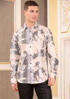 White Beige Snake Knit Shirt