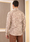 Beige Gold Paisley Knit Shirt