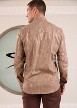 Beige Gold Brush Knit Shirt