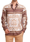Brown Baroque Silky Shirt