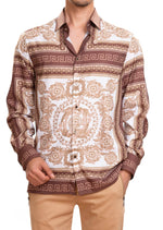 Brown Baroque Silky Shirt