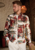 White Green Brush Lace Shirt