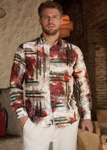 White Green Brush Lace Shirt