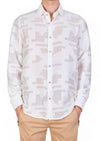 White Aztec Sheer Lace Shirt
