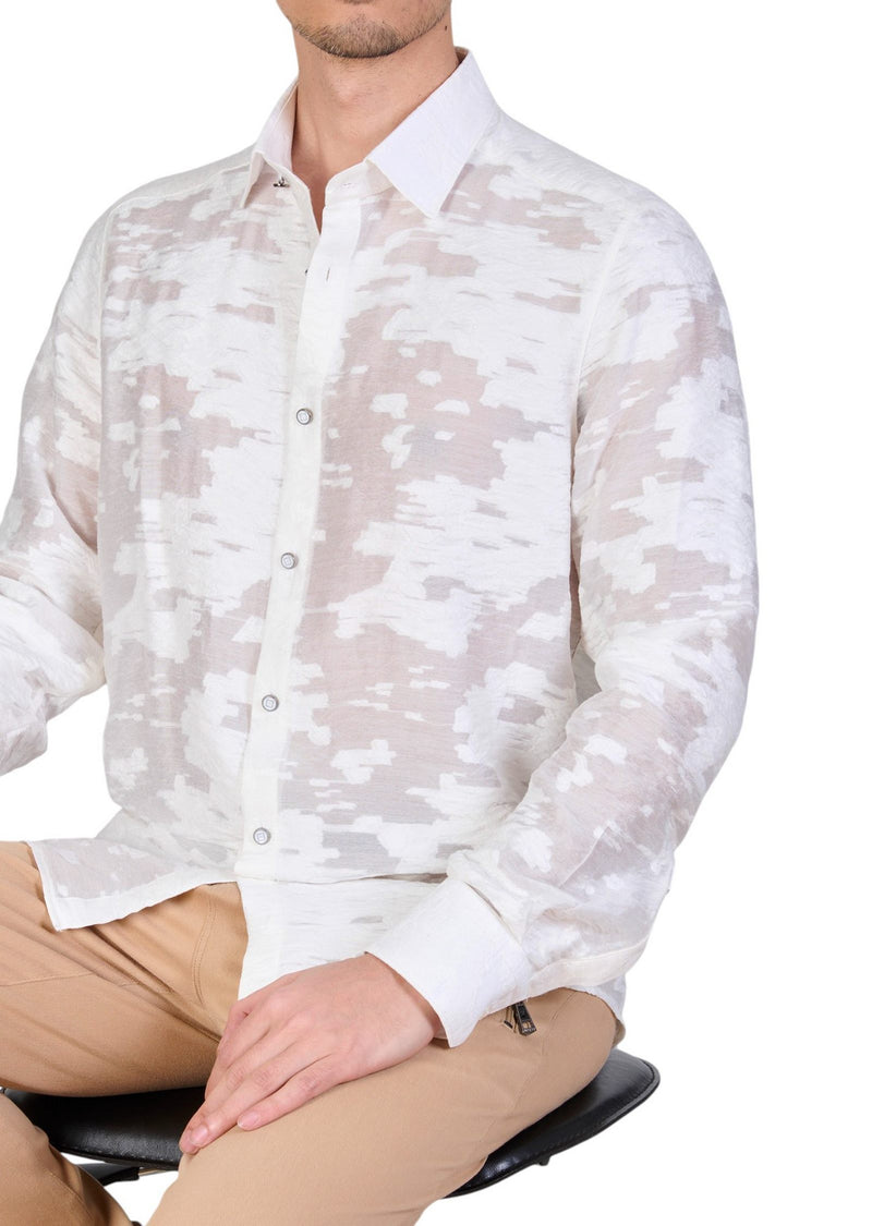 White Dream Sheer Lace Shirt