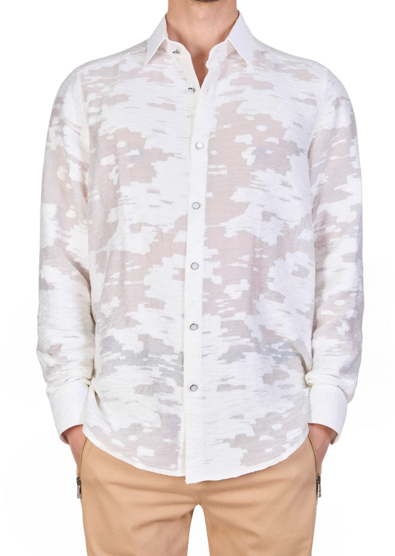 White Dream Sheer Lace Shirt