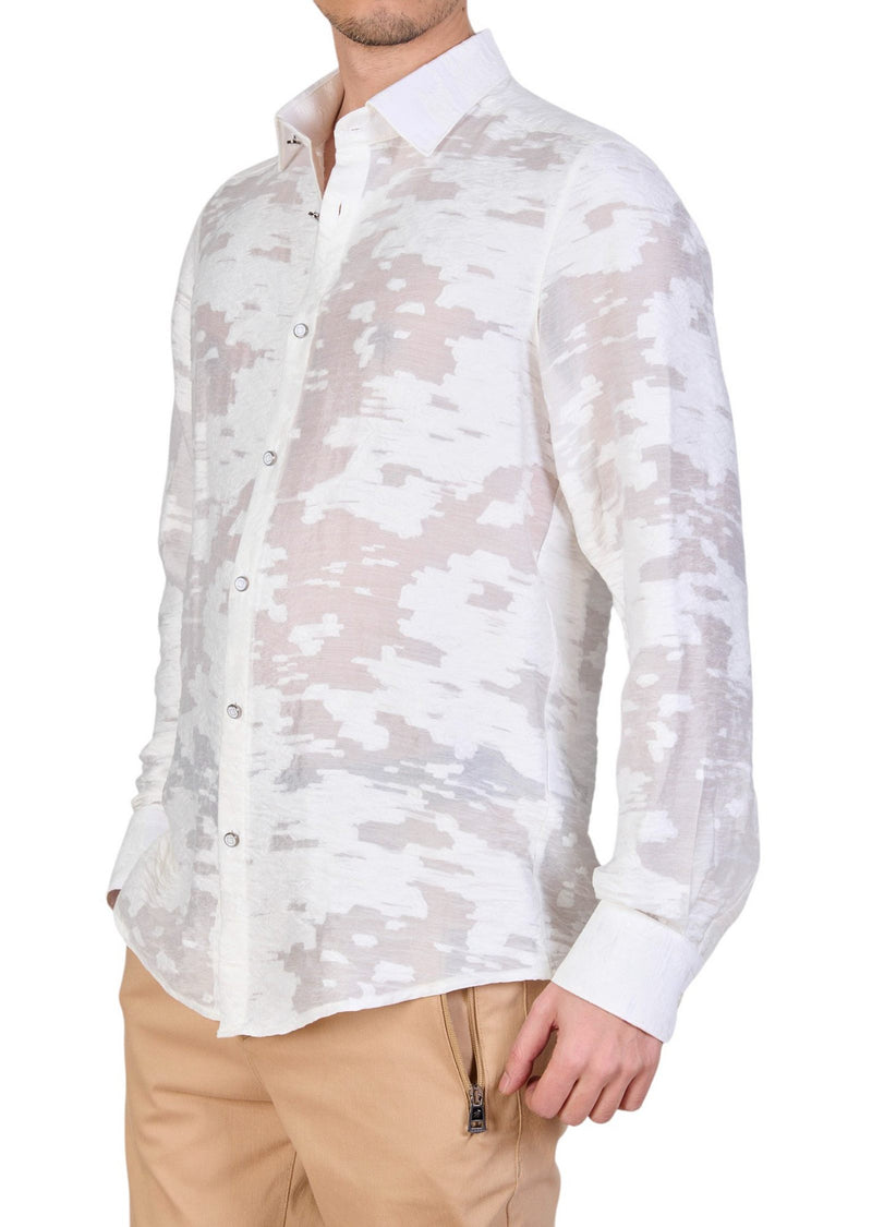 White Dream Sheer Lace Shirt