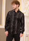 Black Alligator Luxe Velvet Shirt