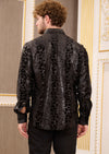 Black Alligator Luxe Velvet Shirt