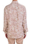 Beige Floral Linen Blend Shirt