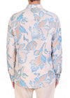 Beige Floral Linen Blend Shirt