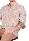Beige Chain Link Print Shirt