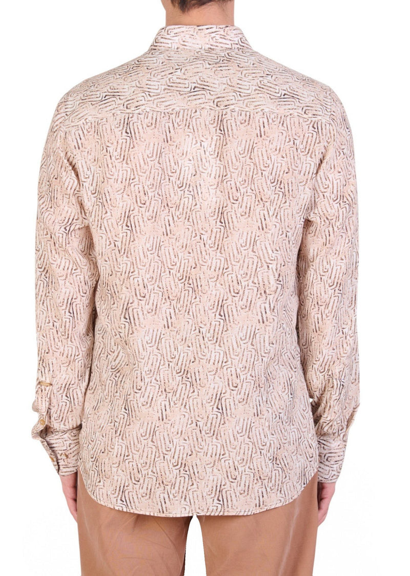 Beige Chain Link Print Shirt