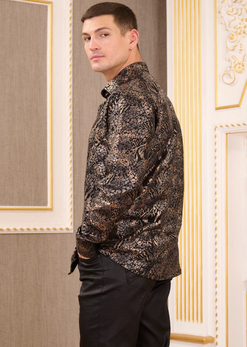 Black Gold Barocco Knit Shirt