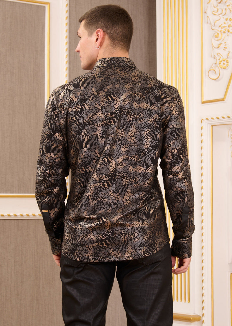 Black Gold Barocco Knit Shirt