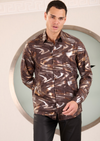 Brown Bronze Swirl Knit Shirt