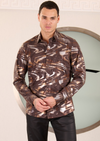 Brown Bronze Swirl Knit Shirt