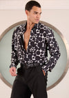 Black White Circle Tech Shirt