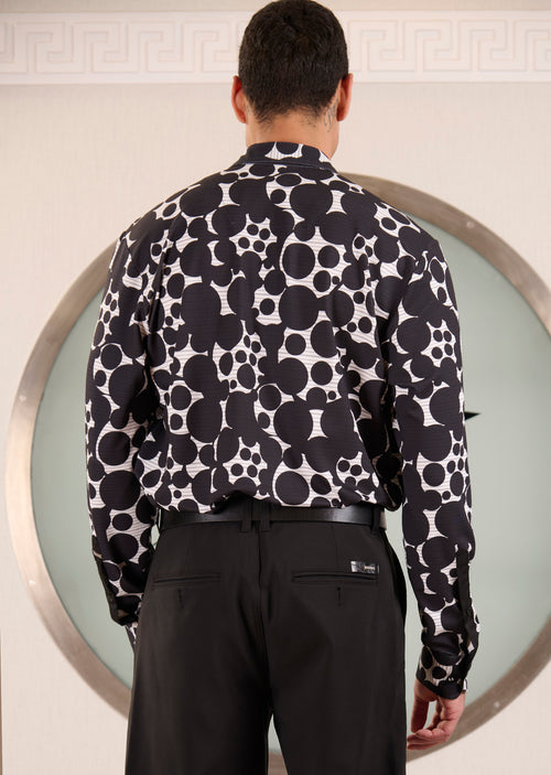 Black White Circle Tech Shirt