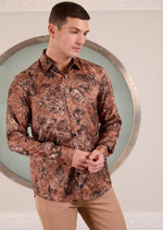 Brown Dream Faded Jacquard Shirt