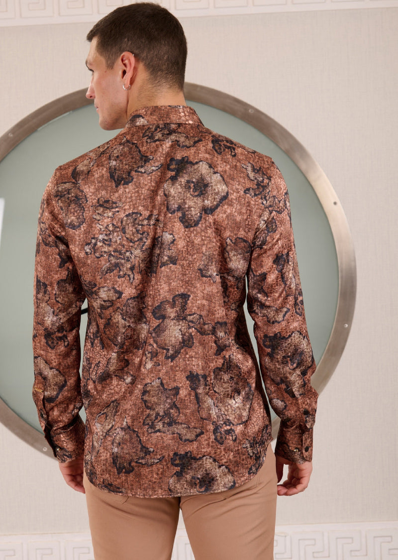 Brown Dream Faded Jacquard Shirt