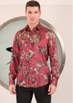 Burgundy Dream Faded Jacquard Shirt