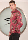 Burgundy Dream Faded Jacquard Shirt