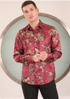 Burgundy Dream Faded Jacquard Shirt