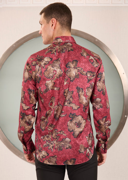 Burgundy Dream Faded Jacquard Shirt