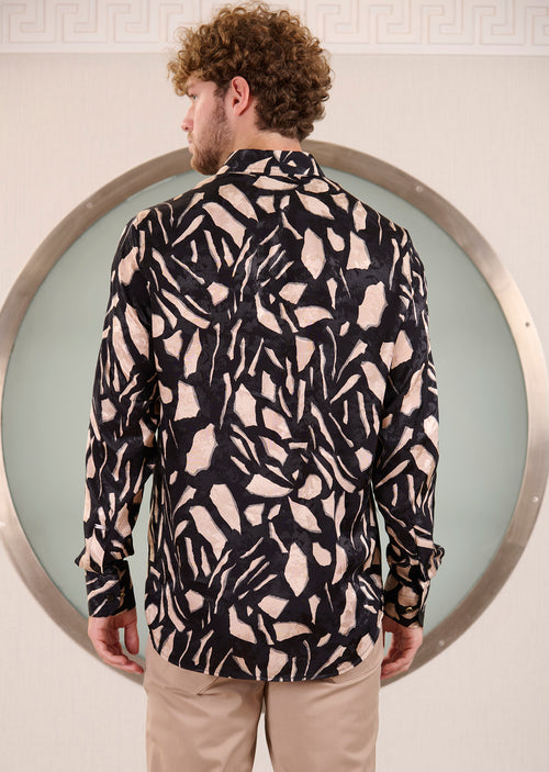 Black Broken Mirror Jacquard Shirt