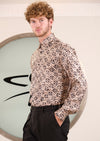 Gold Black Bloom Jacquard Shirt