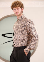 Gold Black Bloom Jacquard Shirt
