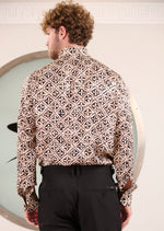 Gold Black Bloom Jacquard Shirt