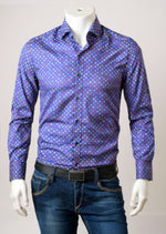 Purple Polkadot Silky Shirt