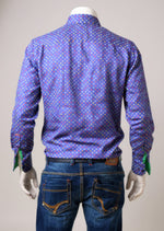 Purple Polkadot Silky Shirt