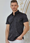 Black "Tassel" Short Sleeve Shirt