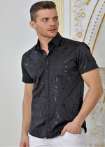 Black "Tassel" Short Sleeve Shirt