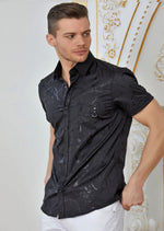 Black "Tassel" Short Sleeve Shirt