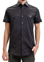 Black Spike Metal Houndstooth Shirt