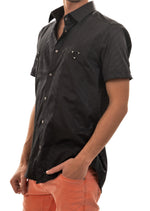 Black Triangle Buckle Shirt