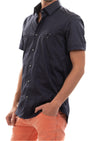 Navy Triangle Buckle Shirt