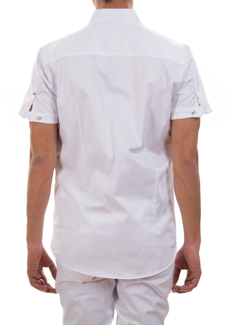 White Double Buckle Shirt