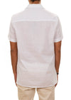 White Zigzag Guayabera Shirt